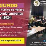 BASES DEL II CONCURSO PÚBLICO DE MÉRITOS PARA NOMBRAMIENTO DOCENTE 2024