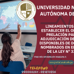 LINEAMIENTOS PARA ESTABLECER EL ORDEN DE PRELACIÓN PARA LA ADJUDICACIÓN DE PLAZAS DISPONIBLES DE DOCENTES NOMBRADOS EN EL MARCO DE LA LEY Nº 32171